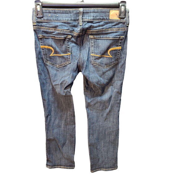 American Eagle Outfitters Womens Jeans Blue Size 2 Cotton Blend Crop Stretch - Picture 2 of 12